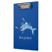 バラクーダフィッシュ空腹魚釣り漫画イラストレーション クリップボード (左)