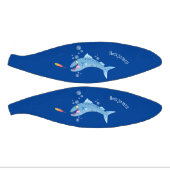 バラクーダフィッシュ空腹魚釣り漫画イラストレーション ミニバスケットボール (パネル)