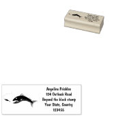 バラクーダフィッシュ空腹魚釣り漫画イラストレーション ラバースタンプ (押印)