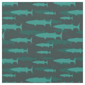 バラクーダブルーの魚の模様 ファブリック (クローズアップ)