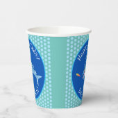 バラクーダ空腹魚釣りパーソナライズされた誕生日 紙コップ (左)