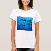 バラクーダ ダイビング 深海 海 水中 熱帯 波 Tシャツ (正面)