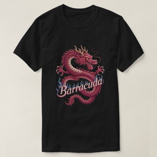 "バラクーダ" 神話のピンクドラゴン  Tシャツ (デザイン正面)