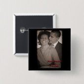 バラク及びミシェールオバマボタン 缶バッジ (正面&裏面)