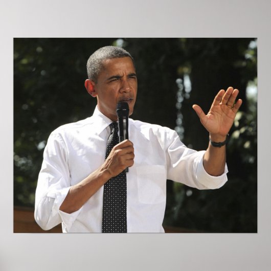 バラク大統領が～について質問に答える ポスター (正面)