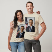 バラク小浜大統領のポートレートTシャツ Tシャツ (ユニセックス)