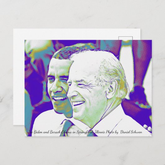 バラク小浜&ジョーバイデン氏フォトポストカード ポストカード (正面/裏面)