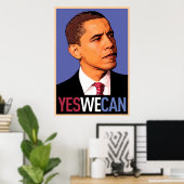 バラク小浜 – YesWe Can poster ポスター (ホームオフィス)