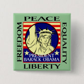 バラク・オバマが勝つ!- カスタマイズ - 缶バッジ (正面)