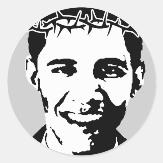 バラク・オバマはイエス ラウンドシール (正面)