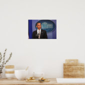バラク・オバマ大統領が声明を発表 ポスター (キッチン)
