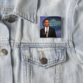 バラク・オバマ大統領が声明を発表 缶バッジ (インサイチュ)