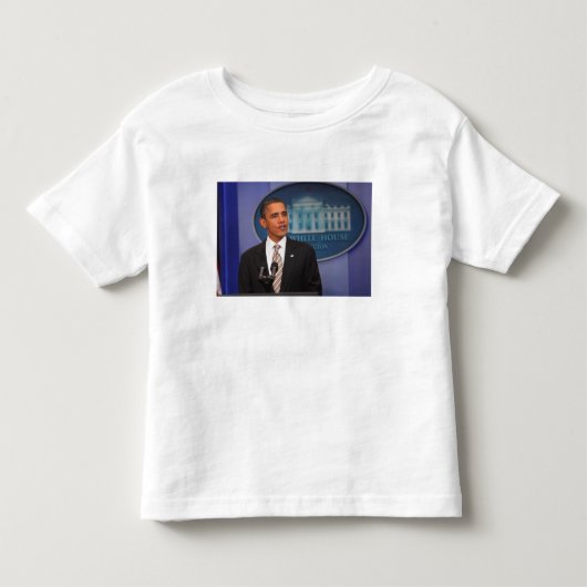 バラク・オバマ大統領が発表を行う トドラーTシャツ (正面)
