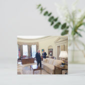 バラク・オバマ大統領とクリントン大統領 ポストカード (スタンド正面)