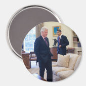 バラク・オバマ大統領とクリントン大統領 マグネット (正面/裏面)