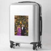 バラク・オバマ大統領とミシェルのクリスマス シール (スーツケース)