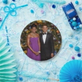 バラク・オバマ大統領とミシェルのクリスマス ペーパープレート (パーティー)