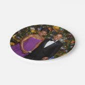 バラク・オバマ大統領とミシェルのクリスマス ペーパープレート (アングル)