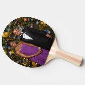 バラク・オバマ大統領とミシェルのクリスマス 卓球ラケット (横)