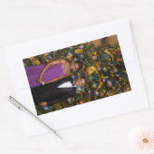 バラク・オバマ大統領とミシェルのクリスマス 長方形シール (封筒)