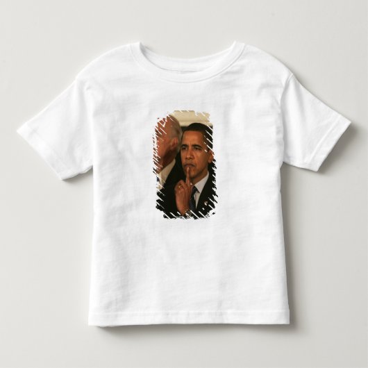 バラク・オバマ大統領と副大統領 トドラーTシャツ (正面)
