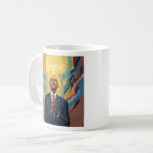 バラク・オバマ大統領と希望のメッセージ コーヒーマグカップ (正面左)