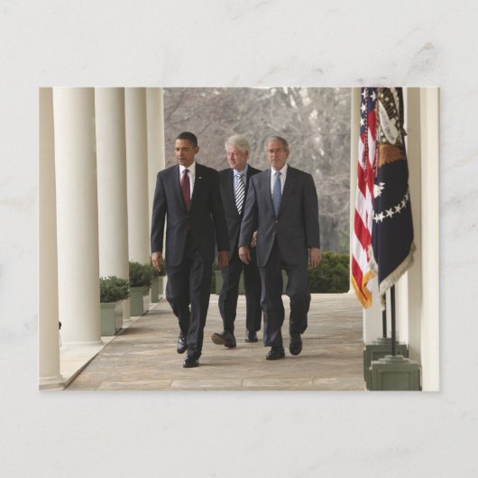 バラク・オバマ大統領と歴代大統領 ポストカード (正面)