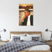 バラク・オバマ大統領は出会う時に振り返る キャンバスプリント (インサイチュ (寝室))