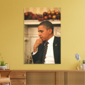 バラク・オバマ大統領は出会う時に振り返る キャンバスプリント (インサイチュ (リビング))