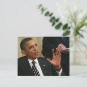 バラク・オバマ大統領は報道陣に向けて話し掛ける ポストカード (スタンド正面)
