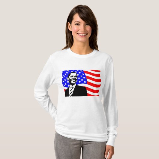 バラク・オバマ大統領サポートシャツ Tシャツ (正面フル)