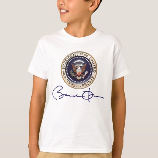 バラク・オバマ大統領シグネチャーキッズ Tシャツ (正面)