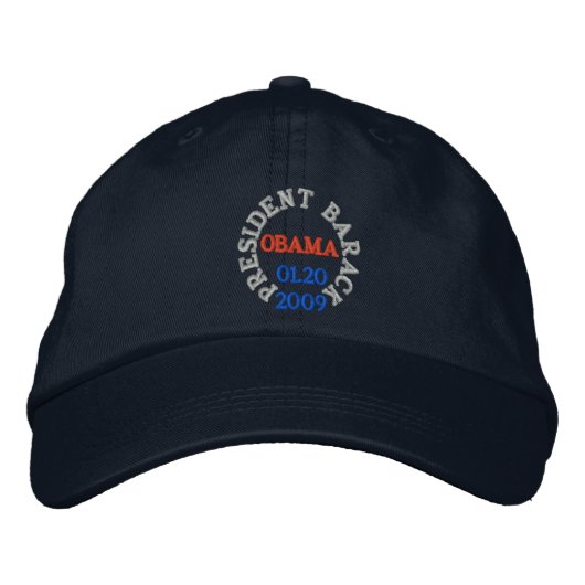 バラク・オバマ大統領就任式HAT 刺繍入りキャップ (正面)