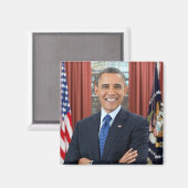 バラク・オバマ大統領2期公式ポートレート マグネット (正面/裏面)