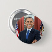 バラク・オバマ大統領2期公式ポートレート 缶バッジ (正面&裏面)