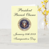 バラク・オバマ大統領 カード (黄色い花)