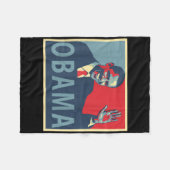 バラク・オバマ大統領 フリースブランケット (正面(横))