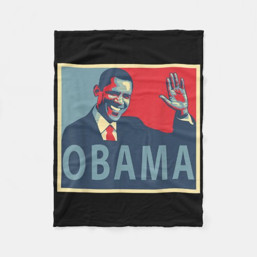 バラク・オバマ大統領 フリースブランケット (正面)