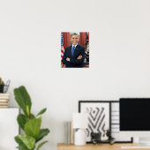 バラク・オバマ大統領 任期2期目 公式写真 SM ポスター (ホームオフィス)