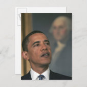 バラク・オバマ氏は、指名する意図を発表する ポストカード (正面/裏面)
