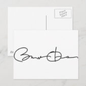 バラク・オバマ氏署名 ポストカード (正面/裏面)