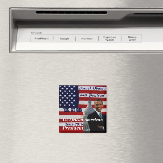 バラク・オバマ氏、アフリカ系アメリカ人1代大統領_Magnet マグネット (インサイチュ (食洗機))