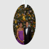バラク・オバマ米大統領のクリスマスカード オーナメント (正面)