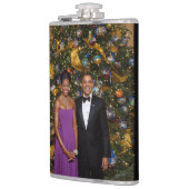 バラク・オバマ米大統領のクリスマスカード フラスク (左)