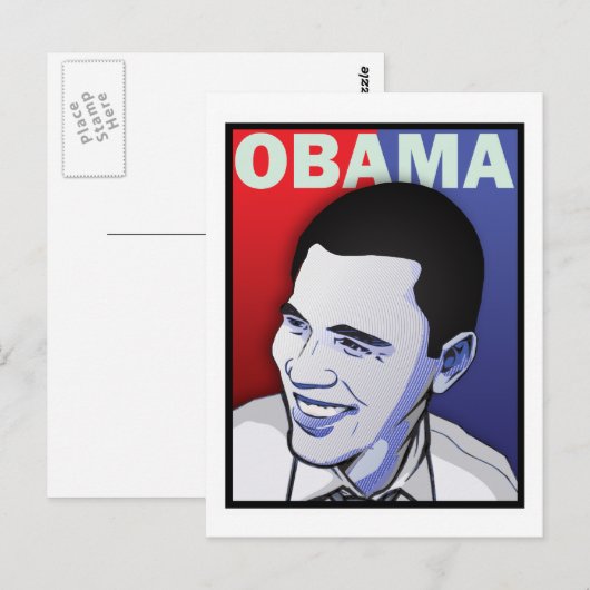 バラク・オバマ – その1 ポストカード (正面/裏面)