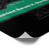 バラク・オバマ・アヴェ大統領。 ポスター (角)