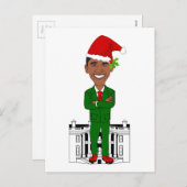 バラク・オバマ・サンタクロース シーズンポストカード (正面/裏面)