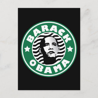 バラク・オバマ スター カフェイン ポストカード
