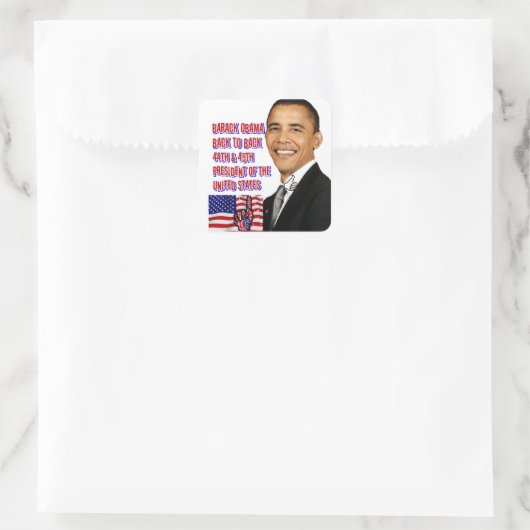 バラク・オバマ、バック_ スクエアシール (バッグ)
