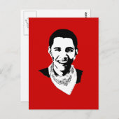 バラク・オバマ・バンダナ ポストカード (正面/裏面)